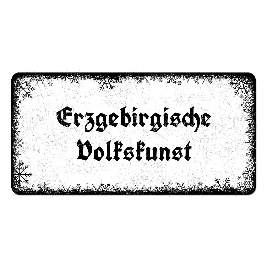 Schild für den Weihnachtsmarktstand mit Wunschtext - Farbe weiß - Format 30 x 15 cm
