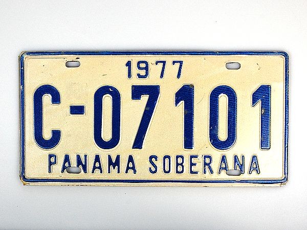 US Fahrzeugschild aus Panama - original
