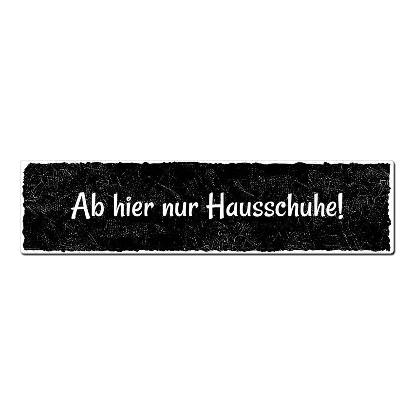 Black Vintage - Schild mit Wunschtext im Format 300 x 75mm long