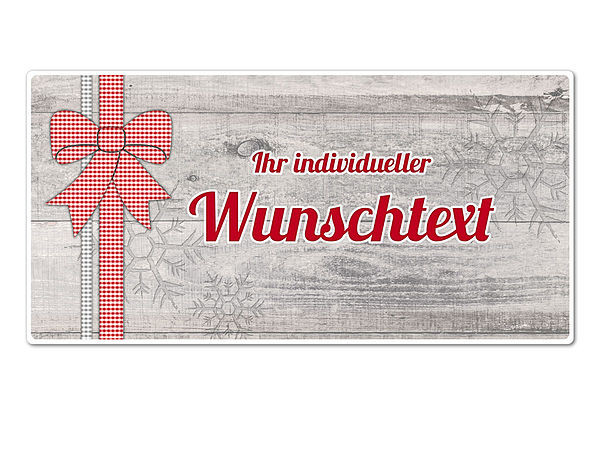 Dekoschild Httentraum mit Wunschtext - 300 x 150 mm Motiv Schleife