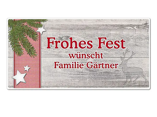 Proverdi GmbH Hüttentraum Dekoschild "Frohes Fest" Oder Mit Wunschtext 30 X 15 Cm