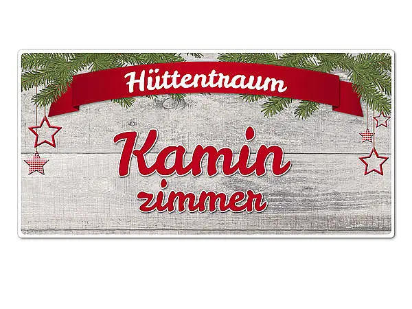 Proverdi GmbH Hüttentraum Dekoschild Kaminzimmer Oder Mit Eigenem Wunschtext 30 X 15 Cm