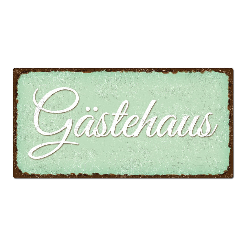 Dekoschild im Vintage Look mit Wunschtext mint 200 x 100 mm small