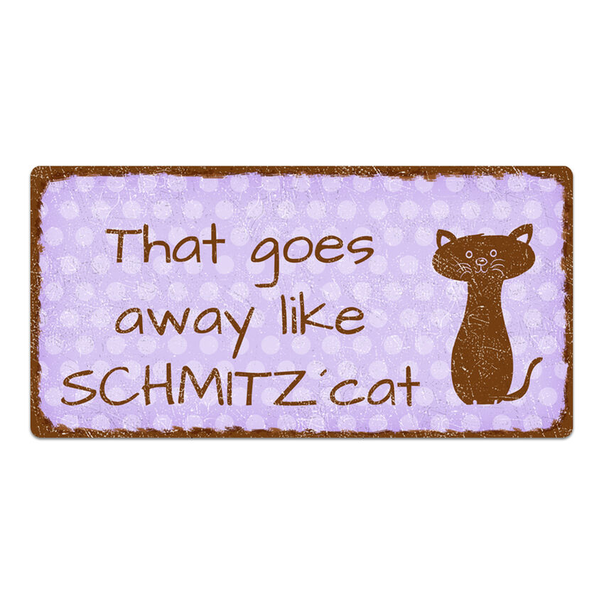 Trschild Pnktchen mit Wunschtext 200 x 100 mm vintage violett small