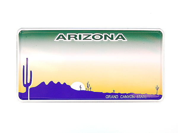Arizona - Plate mit Wunschtext in Folienschrift