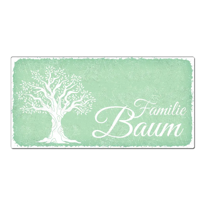 Vintage Schild mit Wunschtext mint 30 x 15 cm