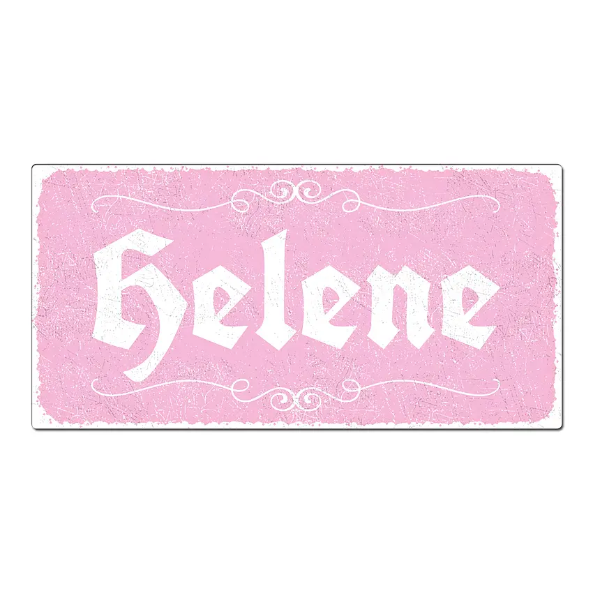 Vintage Schild mit Wunschtext rosa 30 x 15 cm