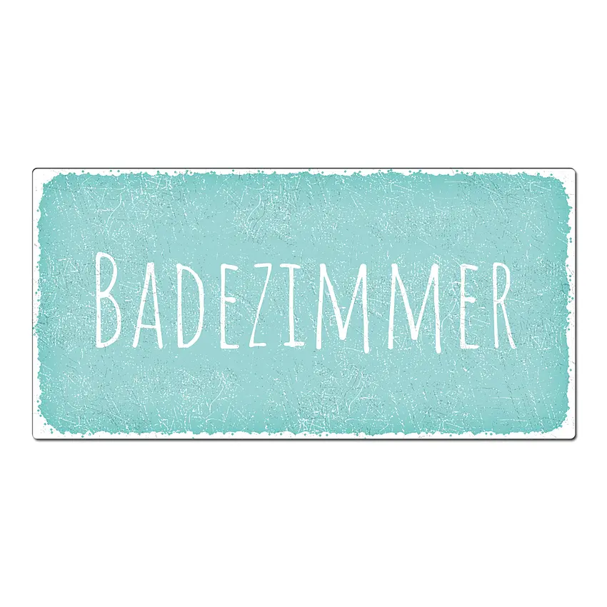 Vintage Schild mit Wunschtext türkis 30 x 15 cm