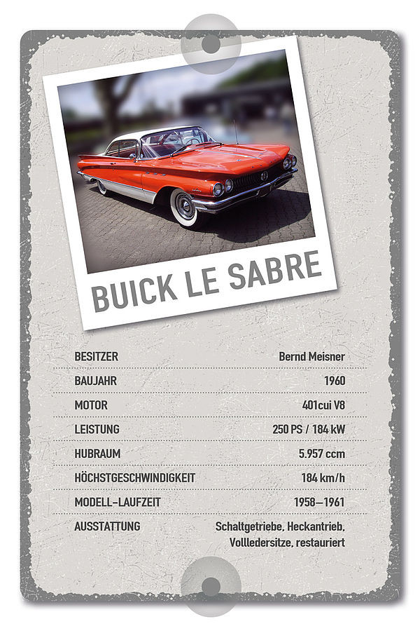 Prsentationsschild fr Oldtimer 200 x 300 mm retro