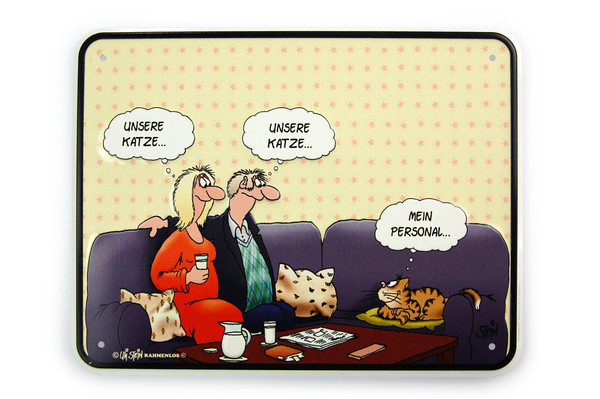 Funschild Uli Stein- unsere Katze