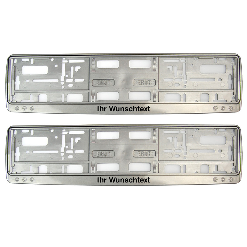 Kennzeichenhalter mit Wunschtext - Gre 52 cm 2 Stck