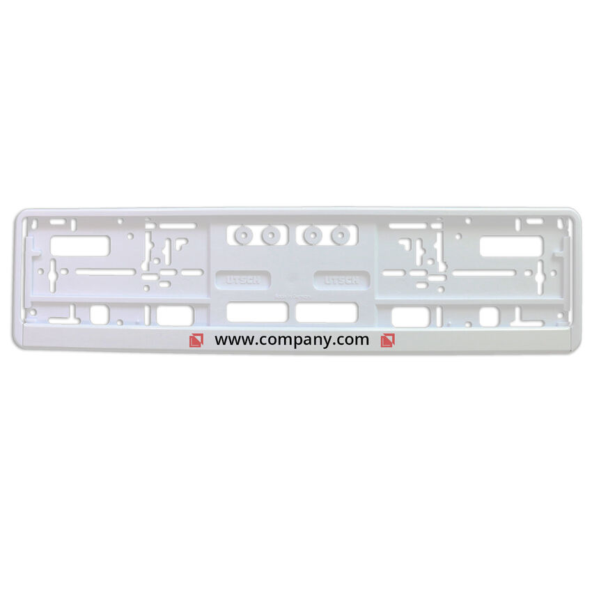Halter fr Kennzeichen mit Logo und Wunschtext bedrucken - wei - Gre 52 cm 1 Stck