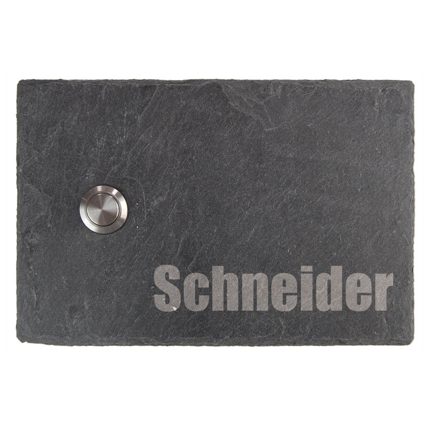 Klingel aus Schiefer 15 x 10 cm - Design Minimal