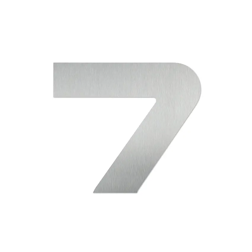 Hausnummer 7 aus Edelstahl - Design Space