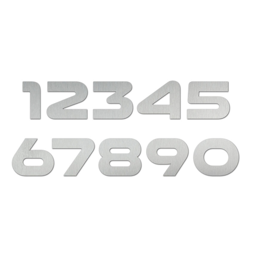 Edelstahlhausnummer - Design Space 180mm