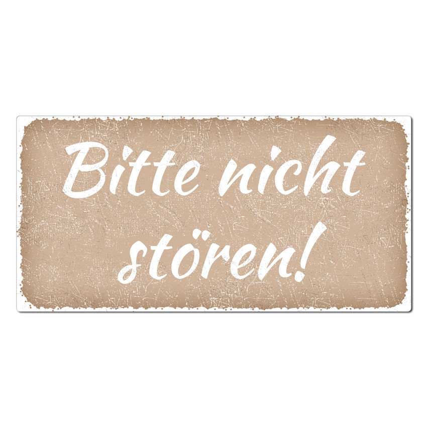Bitte nicht stren! - Vintage Schild 200 x 100 mm cappuccino