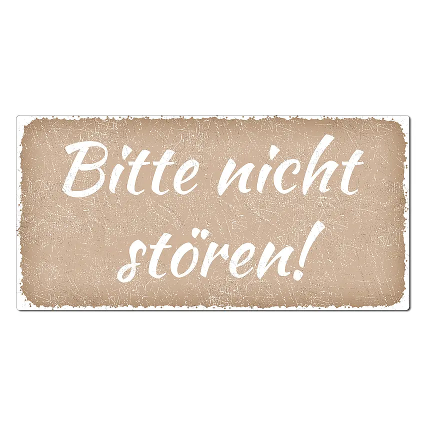 Bitte nicht stören! - Vintage Schild 20 x 10 cm cappuccino