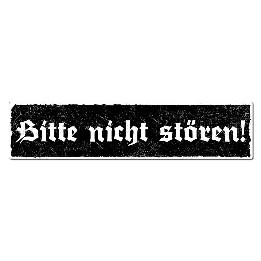 Bitte nicht stren! - Vintage Schild 150 x 35 mm schwarz