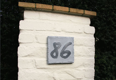 Hausnummer Blaustein 180 x 180 mm