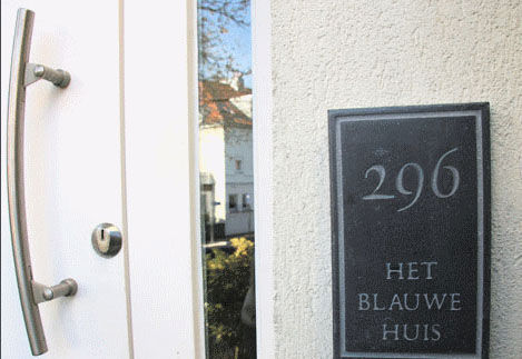 Hausschild mit Text aus Blaustein 250 x 150 mm
