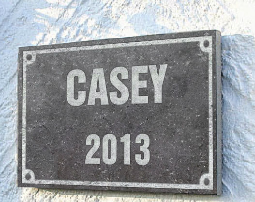 Blaustein Schild mit Text 200 x 300 mm