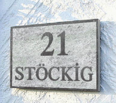 Schild Blaustein mit Text 200 x 300 mm