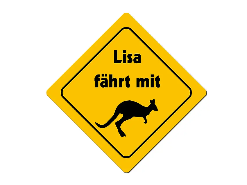 Straßenschild Australien mit Ihrem Wunschtext 15 x 15 cm