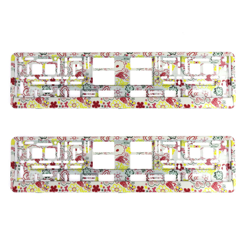 Kennzeichenhalter Painted Flowers 2 Stck