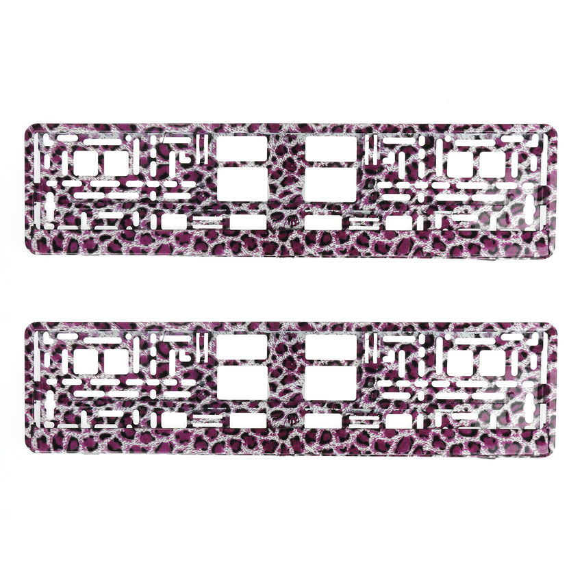 Kennzeichenhalter Pink Leo 2 Stck