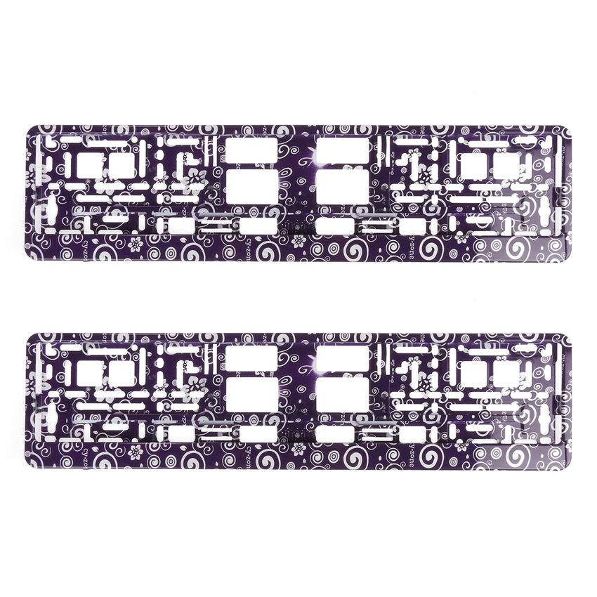 Kennzeichenhalter Violet Flowers 2 Stck