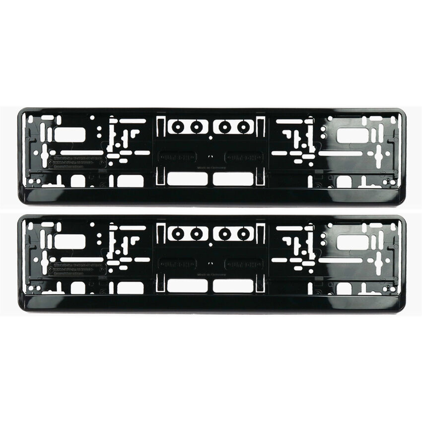 Kennzeichenhalter Klavierlack schwarz 2 Stck