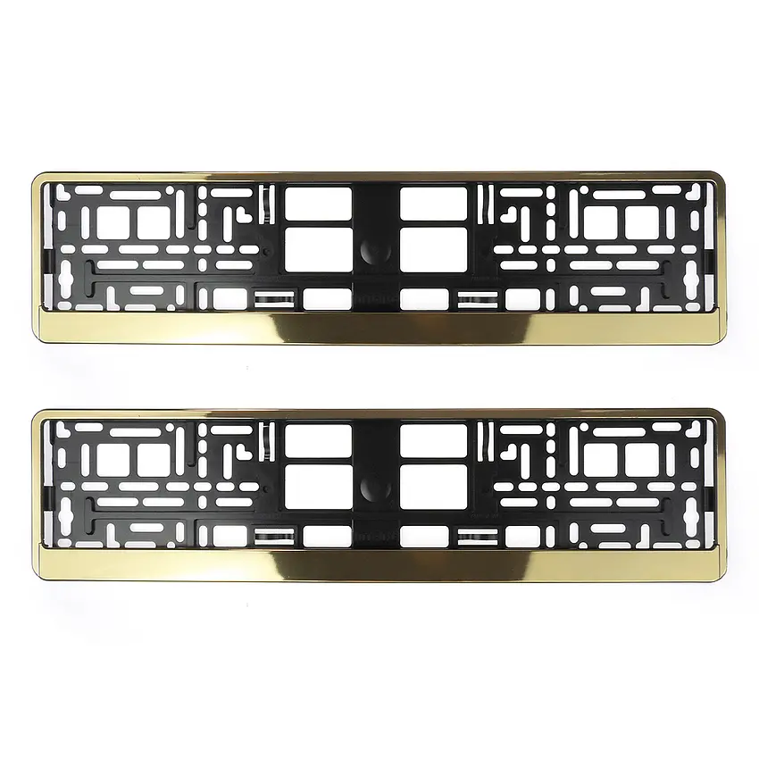 Kennzeichenhalter Butlerfinish Gold - pro Paar