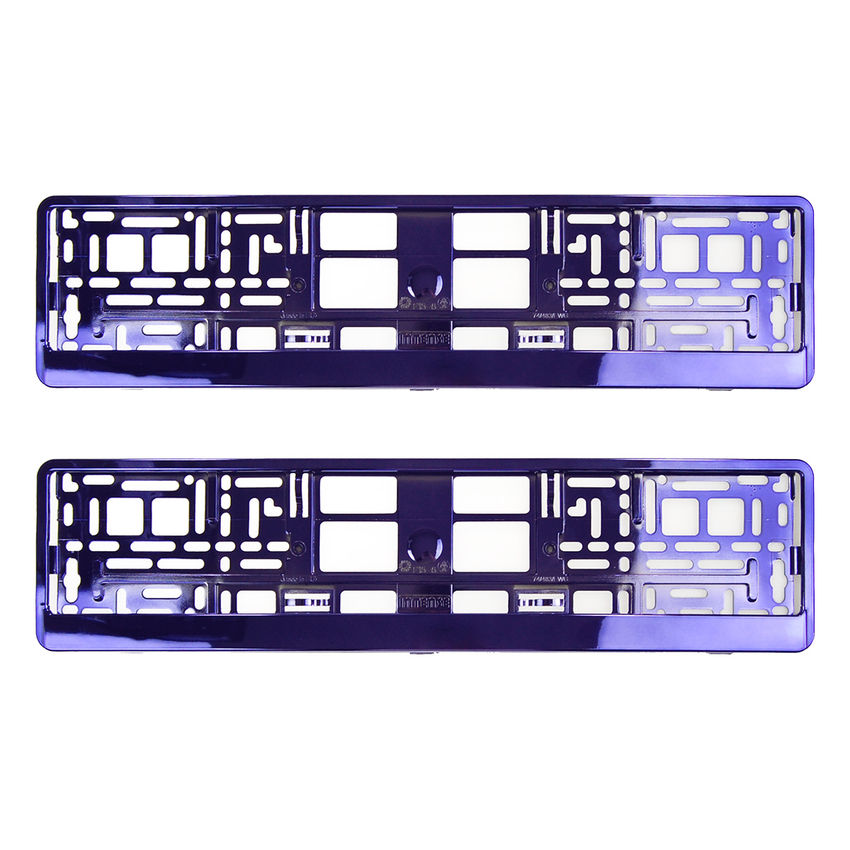 Kennzeichenhalter Chrom Lila 2 Stck
