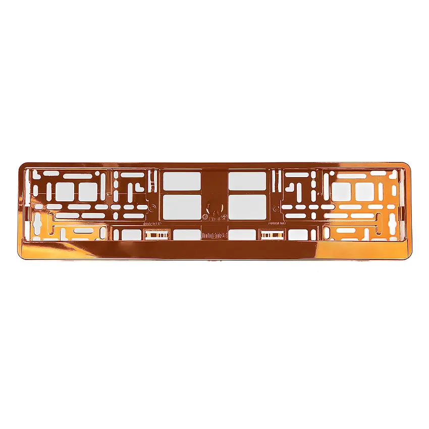 Kennzeichenhalter Chrom Orange - pro Stück