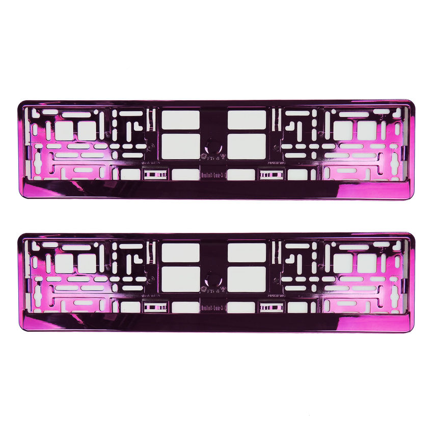 Kennzeichenhalter Chrom Pink 2 Stck