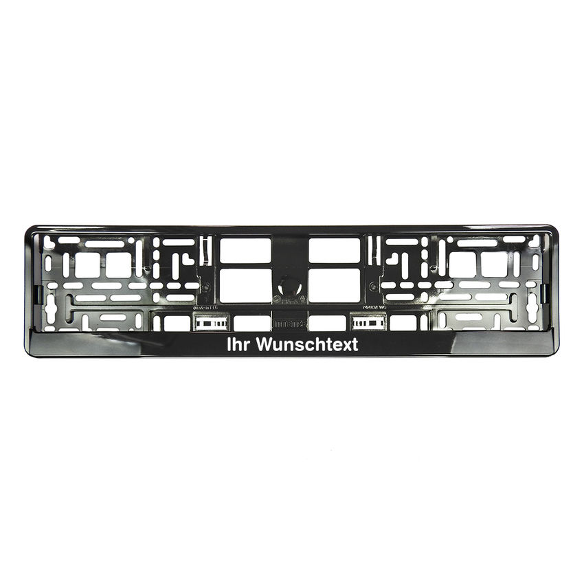 Kennzeichenhalter mit Wunschtext anthrazit chrom 1 Stck