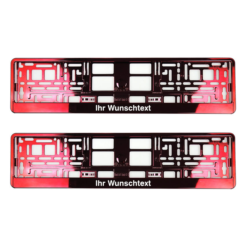 Kennzeichenhalter mit Wunschtext chrom Watermelon 2 Stck