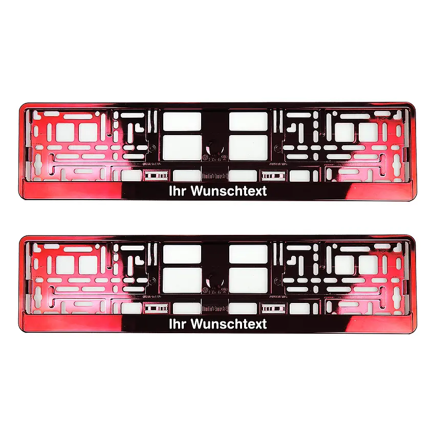 Kennzeichenhalter mit Wunschtext chrom Watermelon - pro Paar