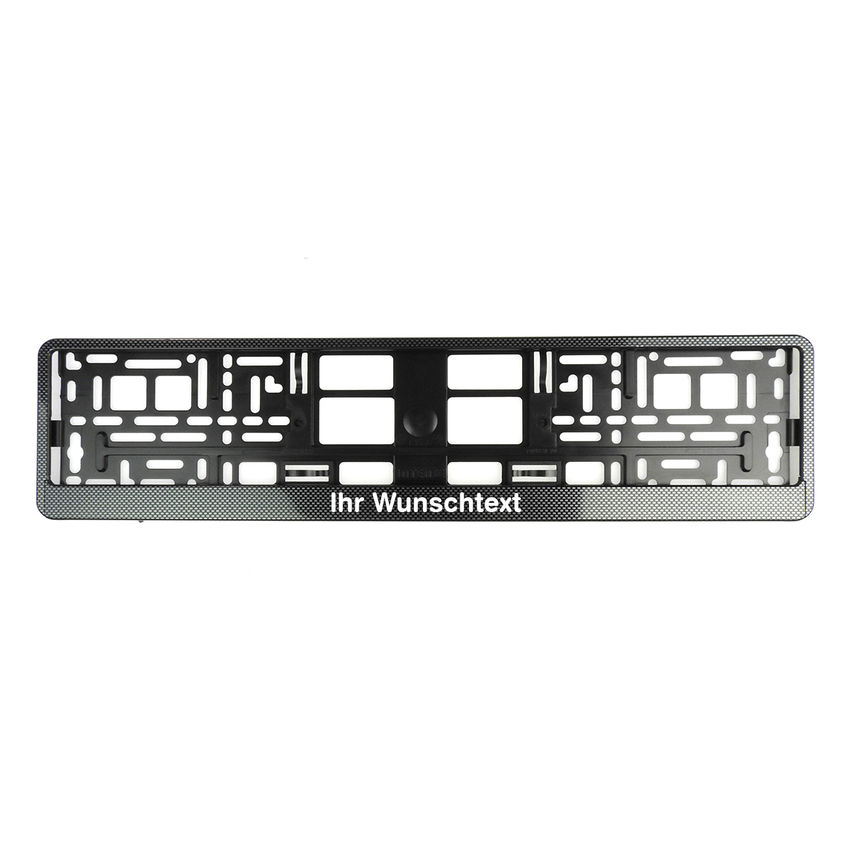 Nummernschildrahmen Carbon mit Wunschtext 1 Stck