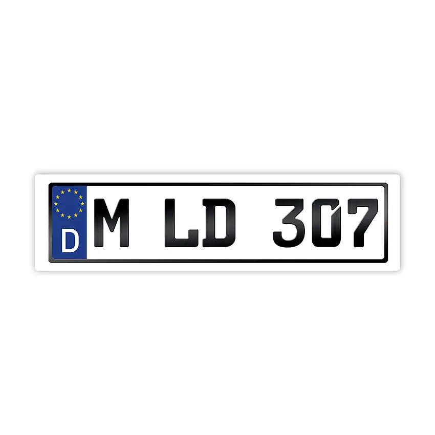 Kleines Parkplatzschild | Eurokennzeichen