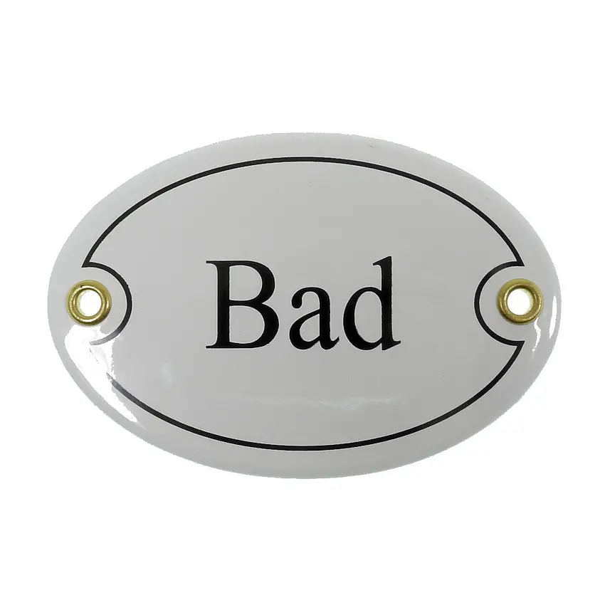 Emailletürschild Größe: 10,5 x 7 cm | Bad