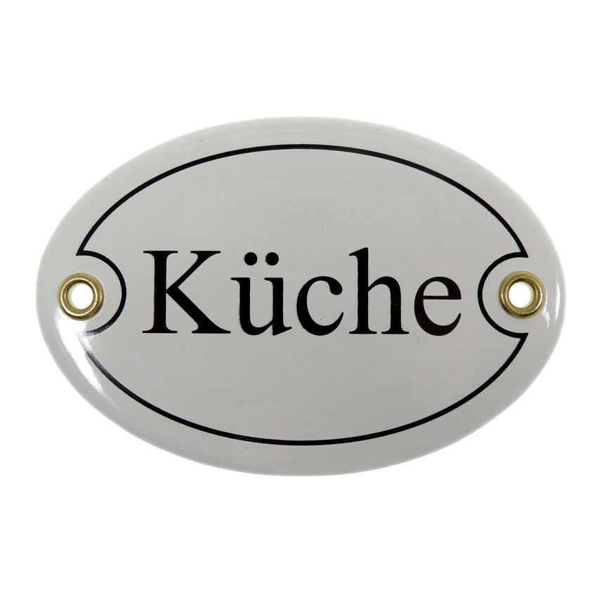 Emailletürschild Größe: 10,5 x 7,0 cm Küche