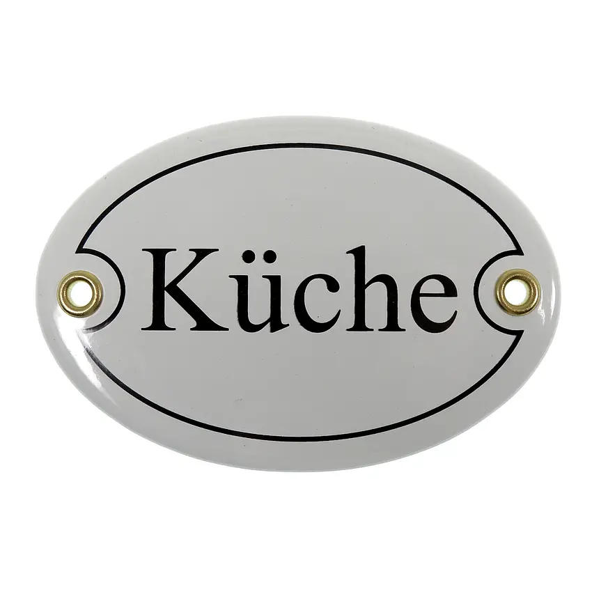 Emailletürschild Größe: 10,5 x 7 cm | Küche