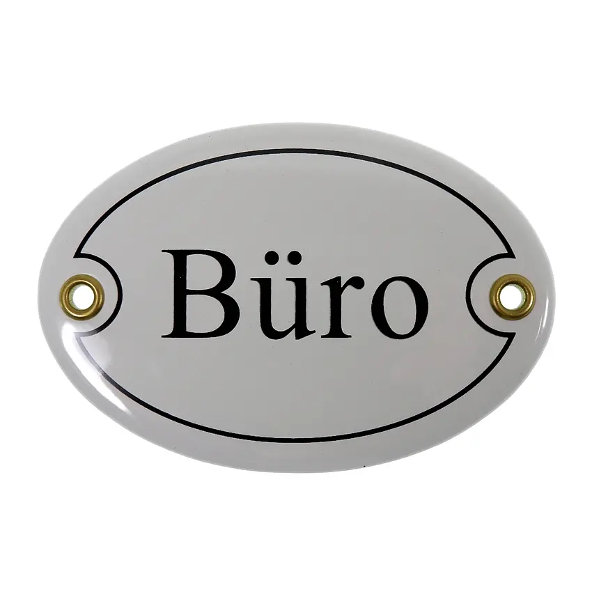 Emailletürschild Größe: 10,5 x 7 cm | Büro