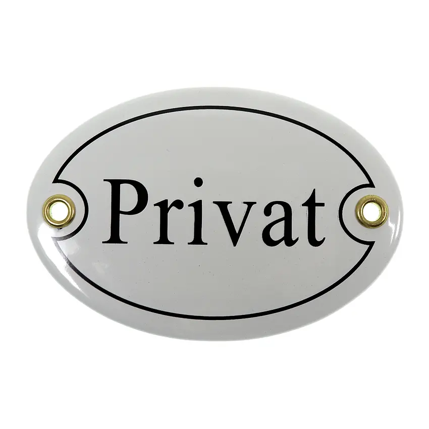 Emailletürschild Größe: 10,5 x 7 cm | Privat