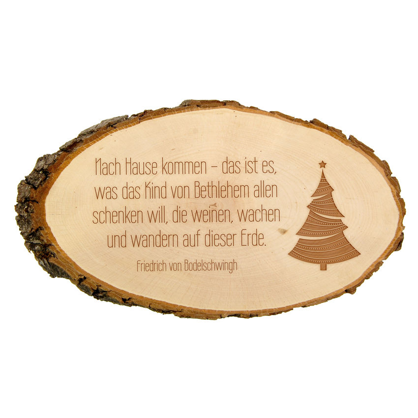 Holzschild für Weihnachten 42x17cm Querformat