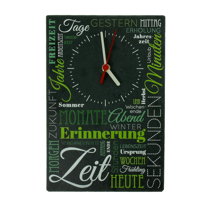 Wanduhr aus Schiefer