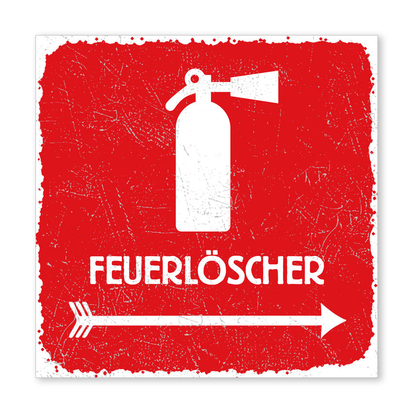 Hinweisschild Feuerlöscher 15 x 15 cm