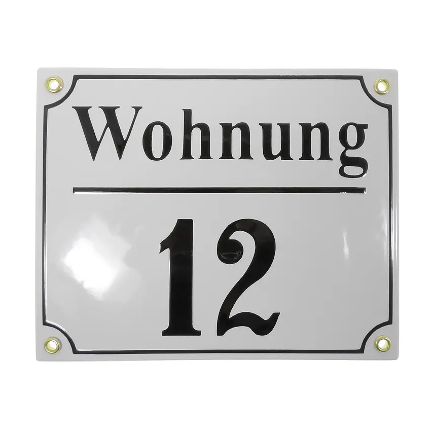 Türschild aus Emaille 20 x 16 cm