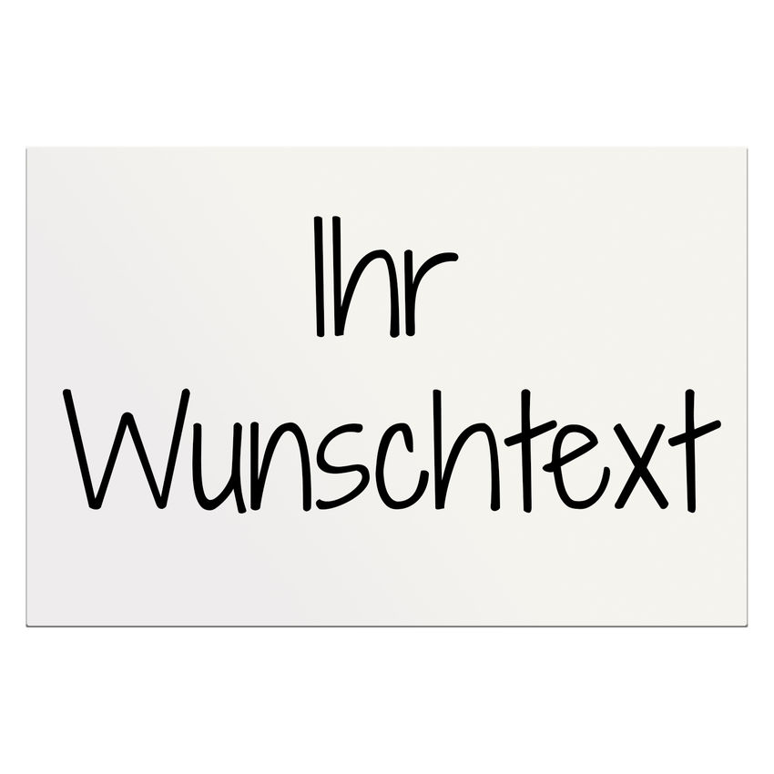 Dibondschild mit Wunschtext in vielen Farben 300 x 200 mm